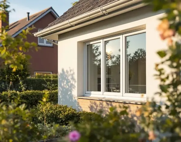 Maison du Brabant wallon avec jardin et grandes fenêtres